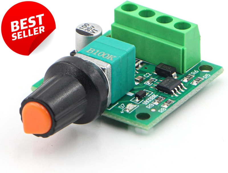 1803BK PWM DC Motor Speed Controller 1.8-12V 2A LED Dimmer DIY Module - US