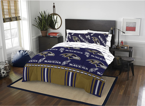 Вращающаяся кровать Northwest NFL Baltimore Ravens в комплекте с сумкой, Queen