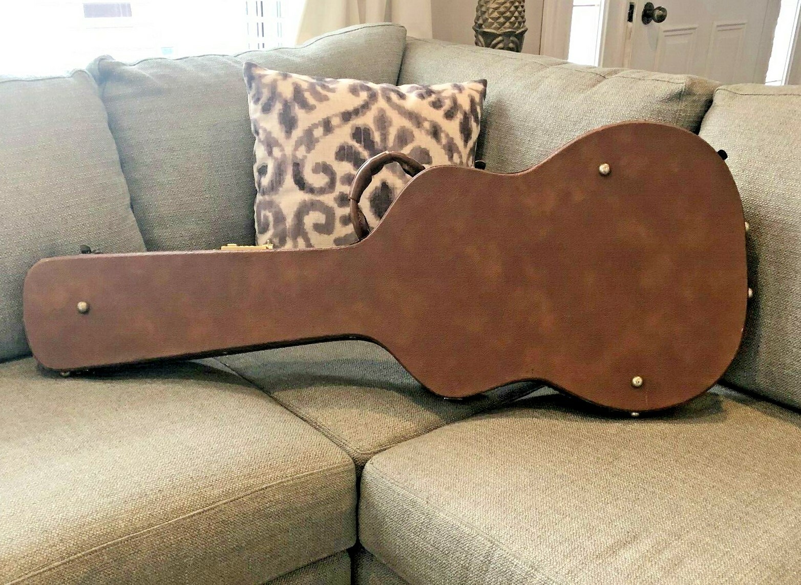 Vintage Gibson USA Les Paul Hard Shell TKL Guitar Case Brown/Pink