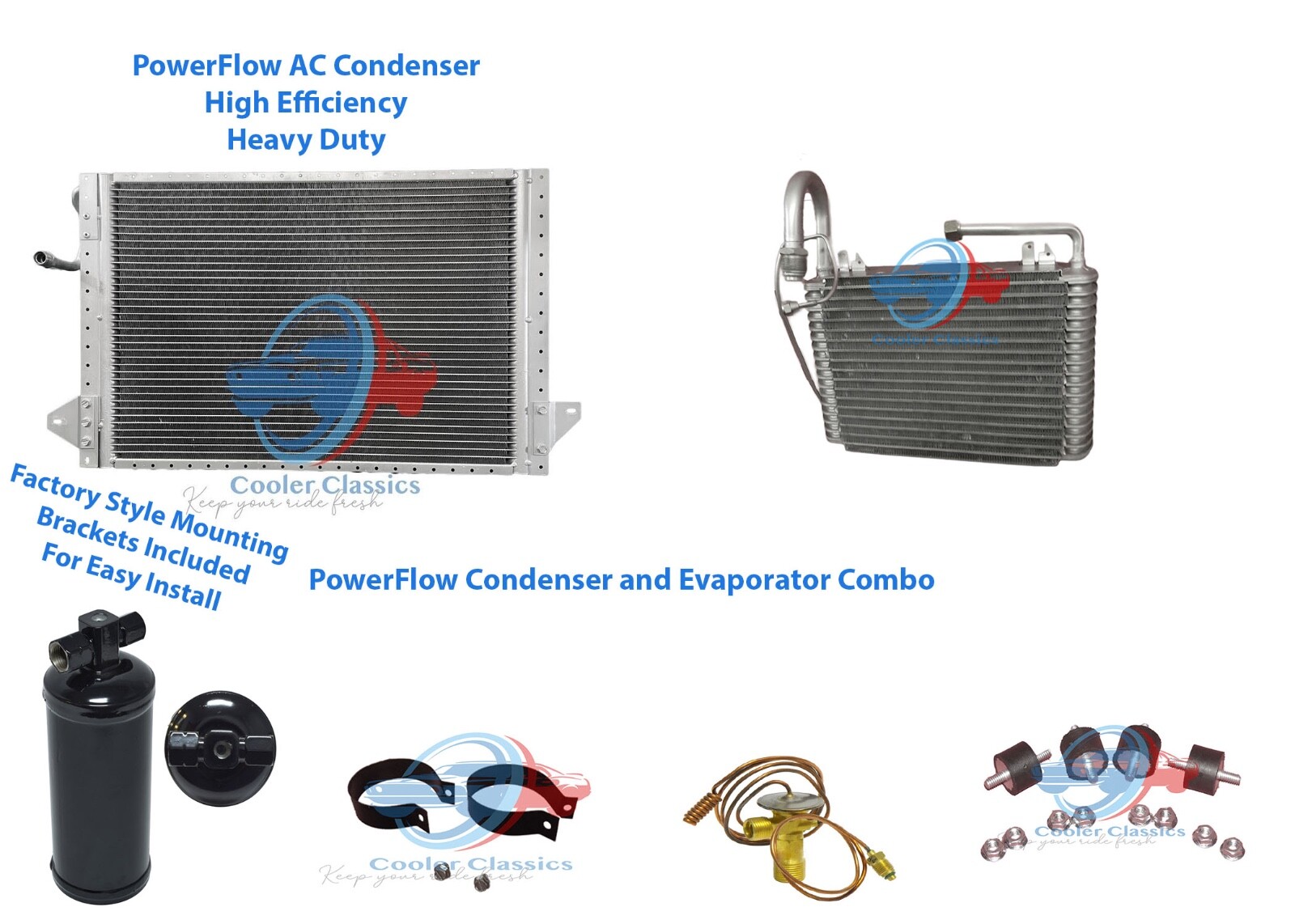 1974 Chevy Nova II 2 Parallel Flow V6 Condenser Evaporator