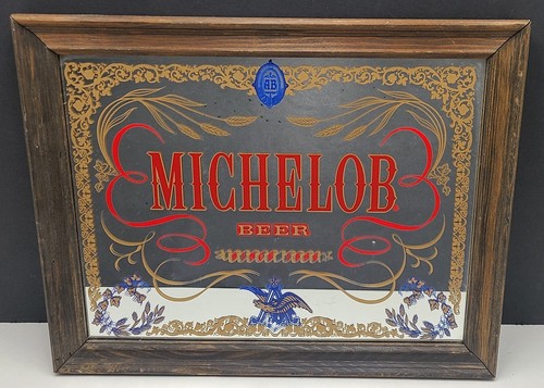 Vintage Michelob Beer Since 1896 Anheiser Busch Glass Mirror