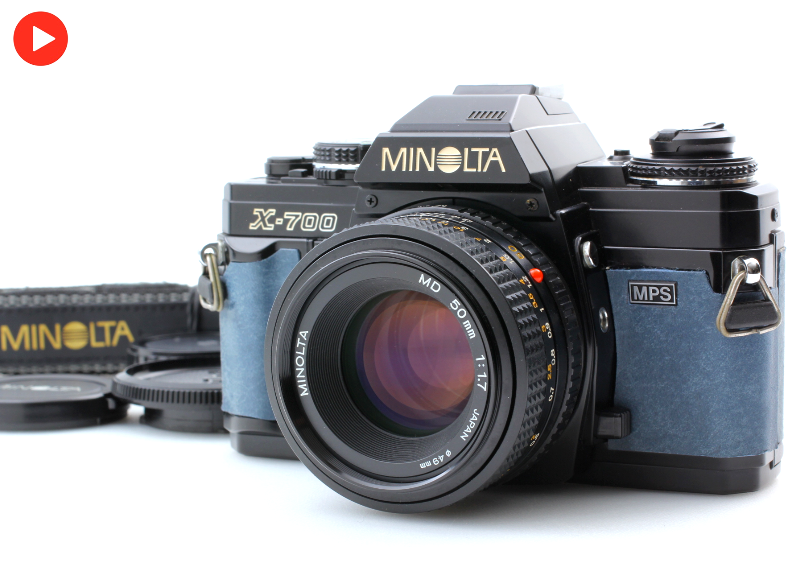 Near MINT] Video Tested MINOLTA X-700 Blue Film Camera MD