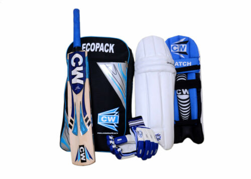 Left Handed CW Batting Set SMASHER Cricket For Player Including Bat 4Pc Kit