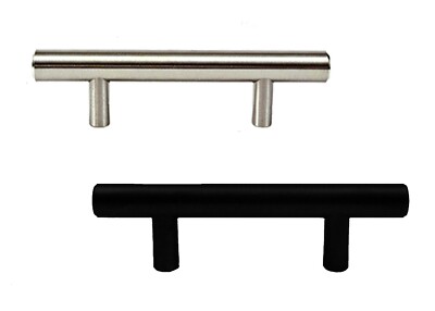 Modern Solid T Bar Pull Handle Kitchen/Bath Cabinet Cupboard Door Hardware KPT