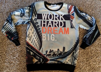 Work Hard Dream Big Long Sleeve Sweatshirt Xing Giang Sheng for SC X:QS Mens XL