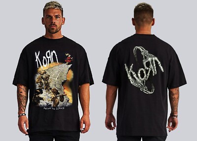 KORN FOLLOW THE LEADER FRONT AND BACK PRINT NU METAL BLACK  T SHIRTS ROCK