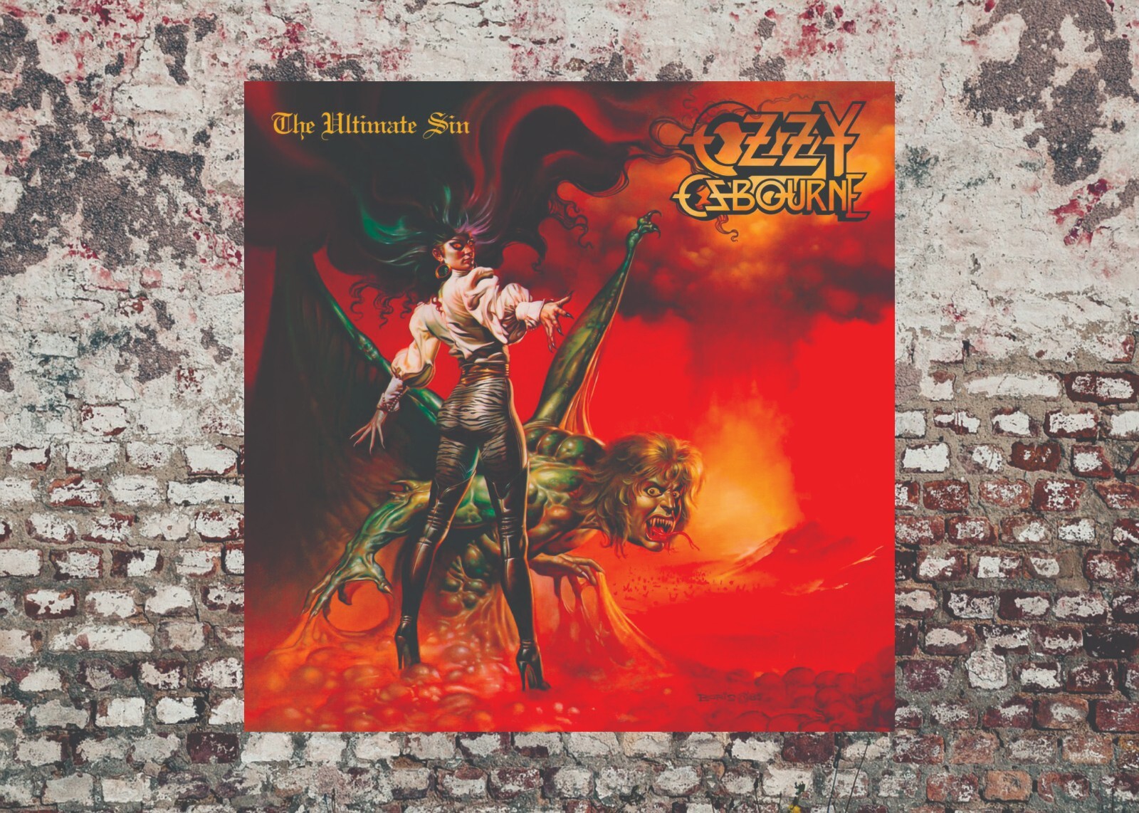 レアOzzy OsbournTributeポスターlimited edition OZZY OSBOURNE THE ULTIMATE SIN ALBUM COVER POSTER/PRINT ART