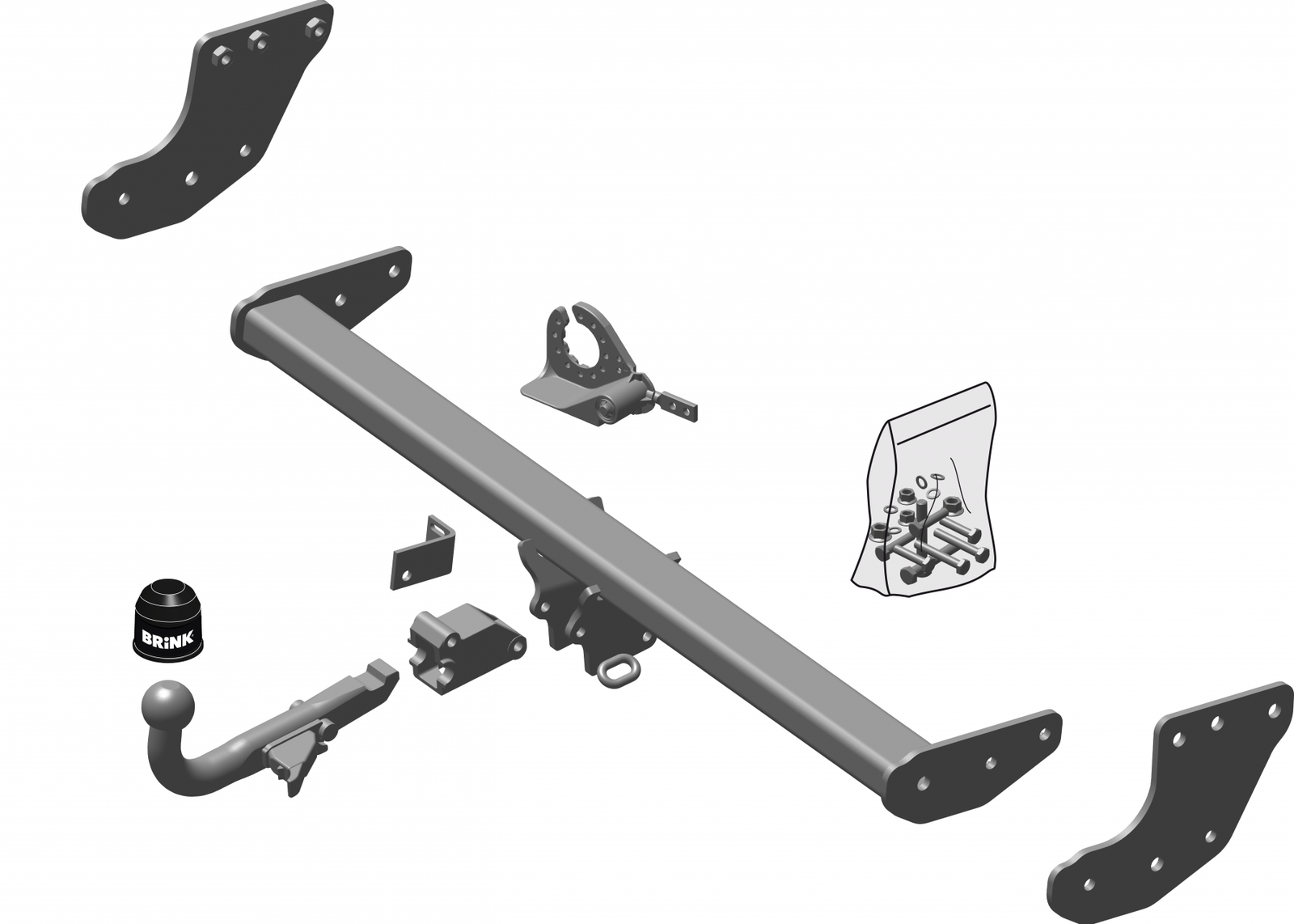 Brink Towbar for Volvo XC90 20022014 Detachable Tow Bar