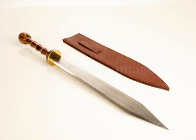 Full Size 33'' Roman/Centurion Gladius Sword, Leather Sheath SOLID Sharpened
