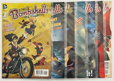 DC Comics BOMBSHELLS #1 - #7 Wonder Woman Supergirl Batgirl Comic Book 2015 VFNM
