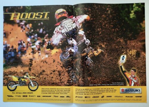 Vintage Poster Advertisement 2001 Suzuki RM125 Motocross Supercross Pastrana