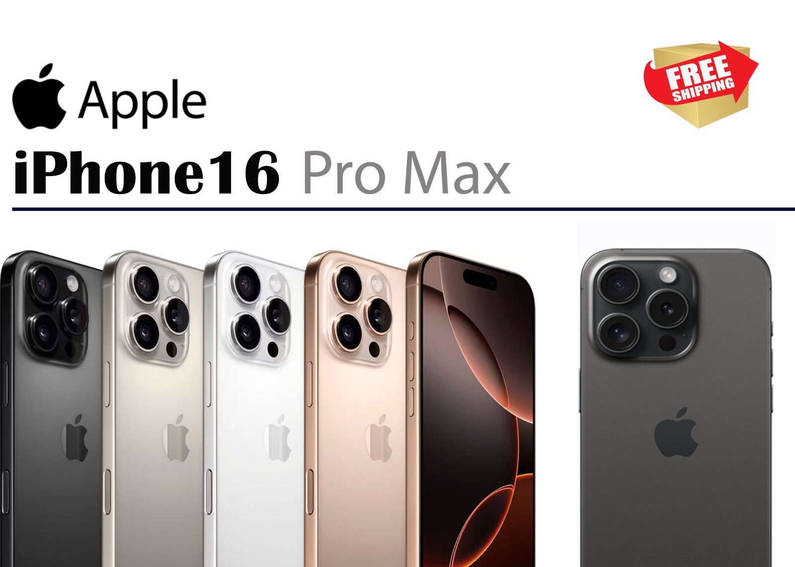 Apple iPhone 16 Pro Max / T-mobile Locked- 256GB, , E-sim