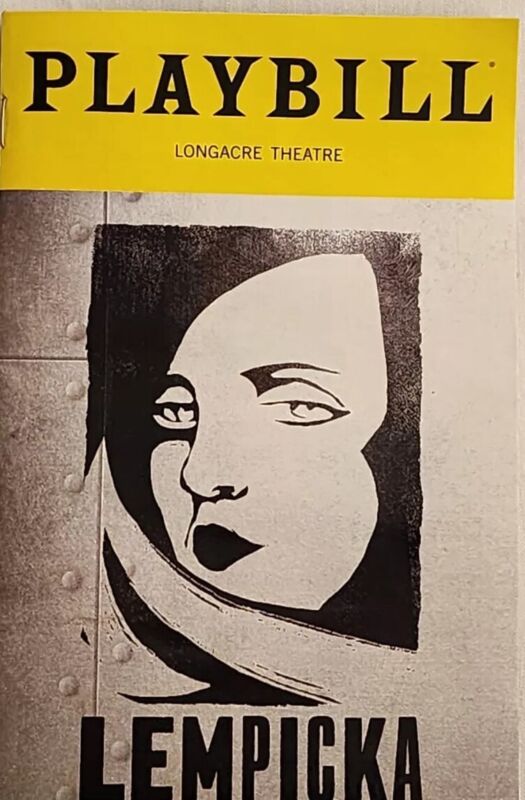 Lempicka Playbill Broadway Musical Longacre Theater Nyc New