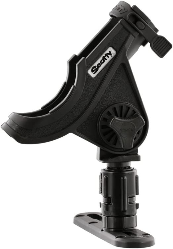 #282-BK Baitcaster Rod Holder W/Gearhead & Track (Black)
