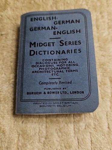 豆本 BURGESS & BOWES MIDGET Dictionary Burgess & Bowes Dictionaries Midget Series London-English