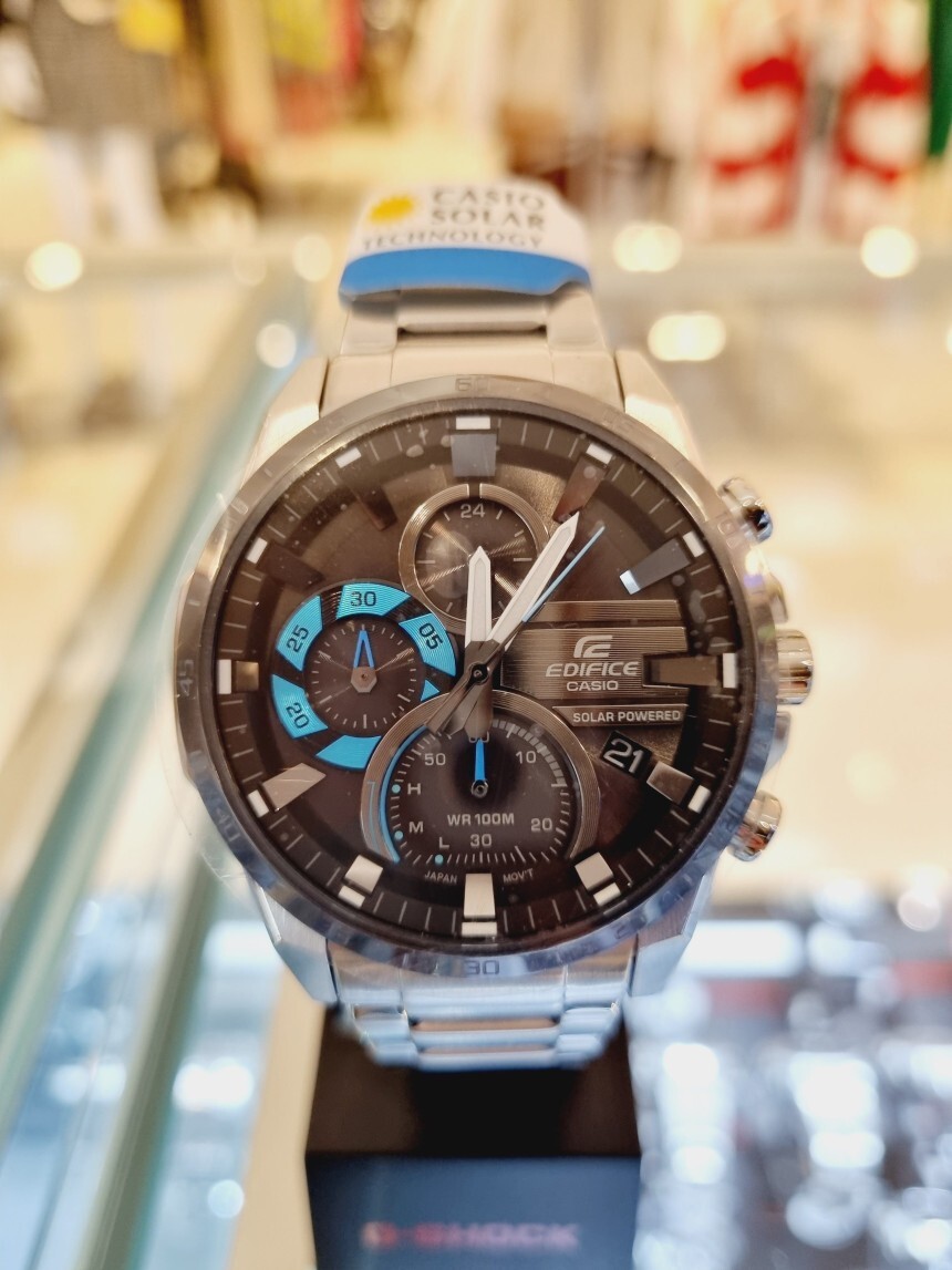 Pre-owned Casio Edifice Black Steel Strap Men Eqs-940db-1bvudf Watch Eqs Original