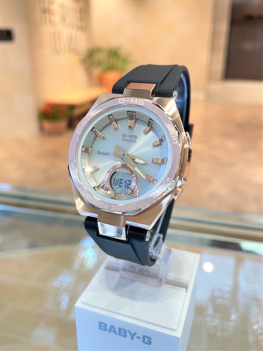 Pre-owned Casio Baby-g Resin Strap Women Watch Msg-b100g-1adr Gold Original