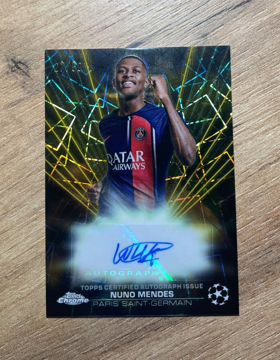 2023-24 Topps Chrome Nuno Mendes /50 Auto Black Lazer PSG | eBay 2023-24 Topps Chrome Nuno Mendes /50 Auto Black Lazer PSG | eBay