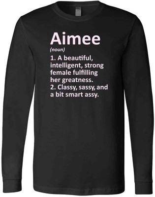 AIMEE Definition Personalized Name Funny Christmas Birthday Gift T-Shirt