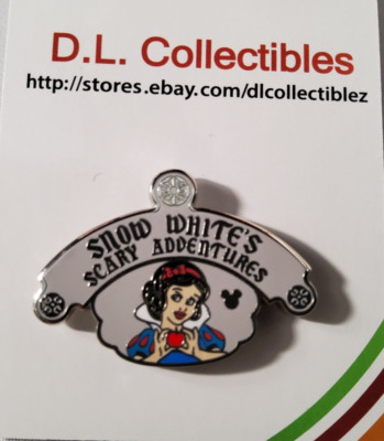 Disney Attractions Signs Hidden Mickey Snow White's Scary Adventures Pin