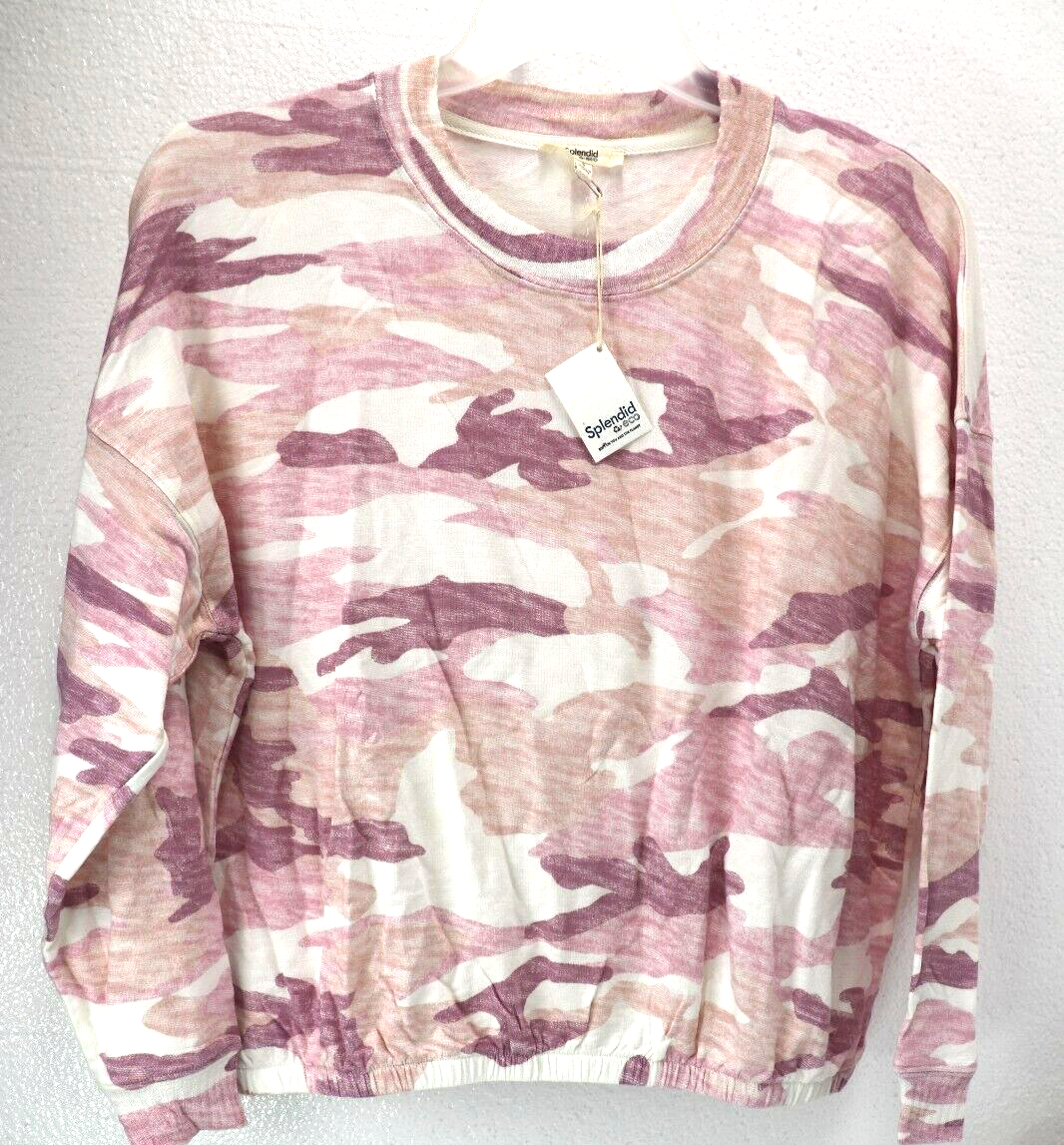 Splendid Eco Womens Small Pink Camo Top | eBay
