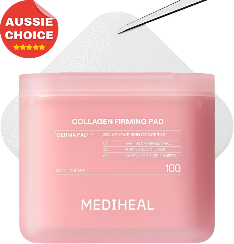 Collagen Firming Toner Pads 100 Count Retinol Peptide Complex Korean Skincare