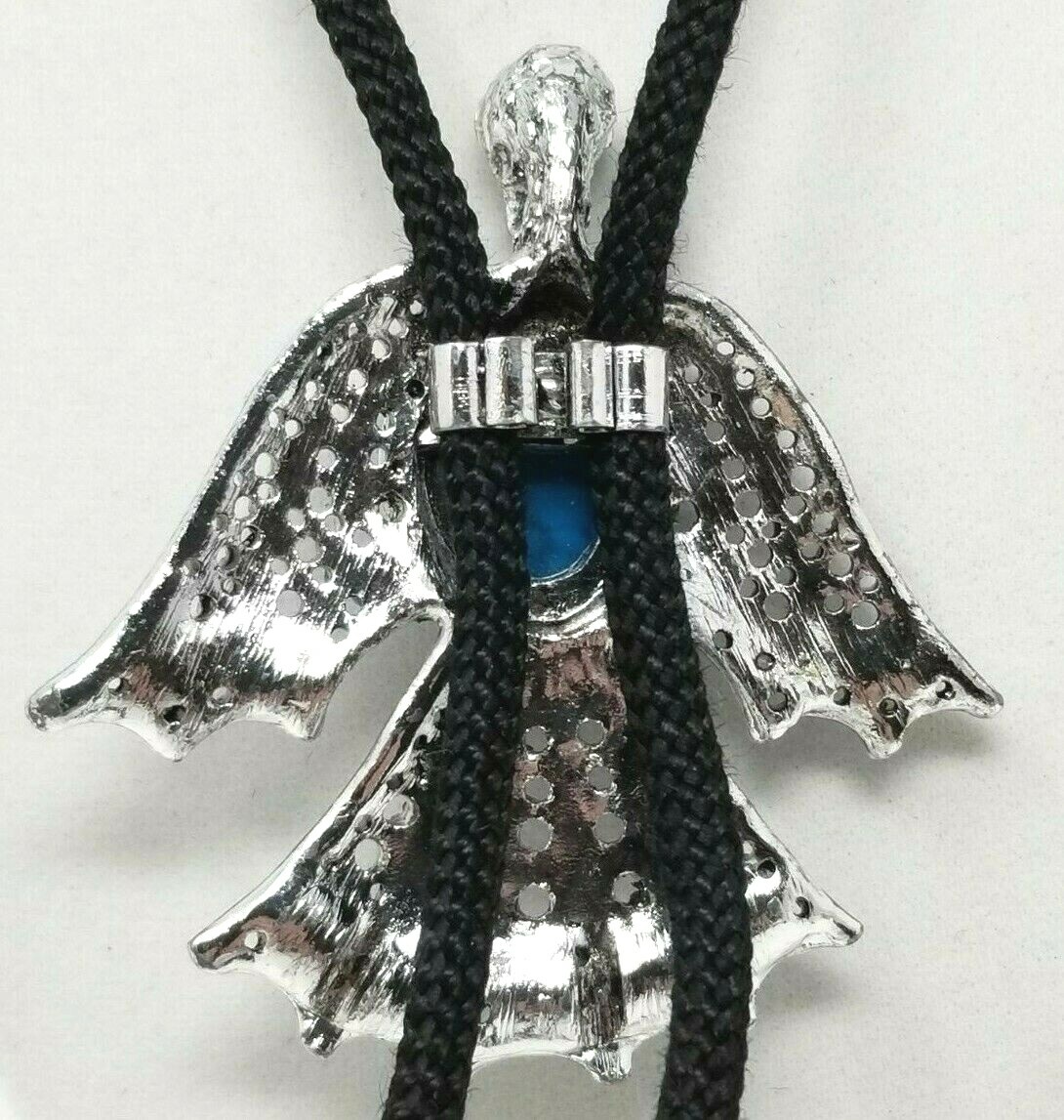 Bolo Tie Phoenix Bird Turquoise Western Cowboy Green Rhinestones Eyes