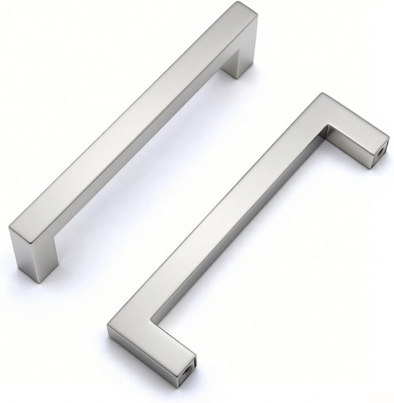 Kitchen Cabinet Handles 128Mm Stainless Steel Silver Brushed T Bar Drawer Pulls