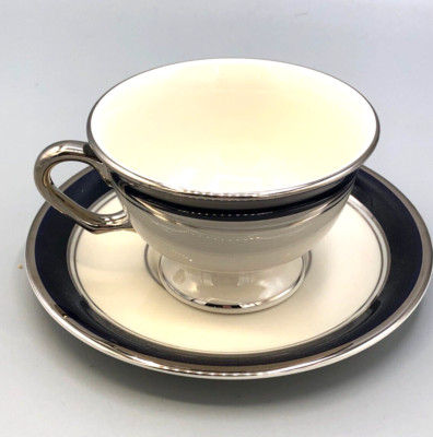 Lincoln fine china by Pickard Cup and Saucer set, new from Display