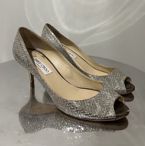 JIMMY CHOO ゴールド グリッター ハイヒール 38.5 yuma様専用Jimmy Choo ゴールド グリッター ハイヒール パンプス