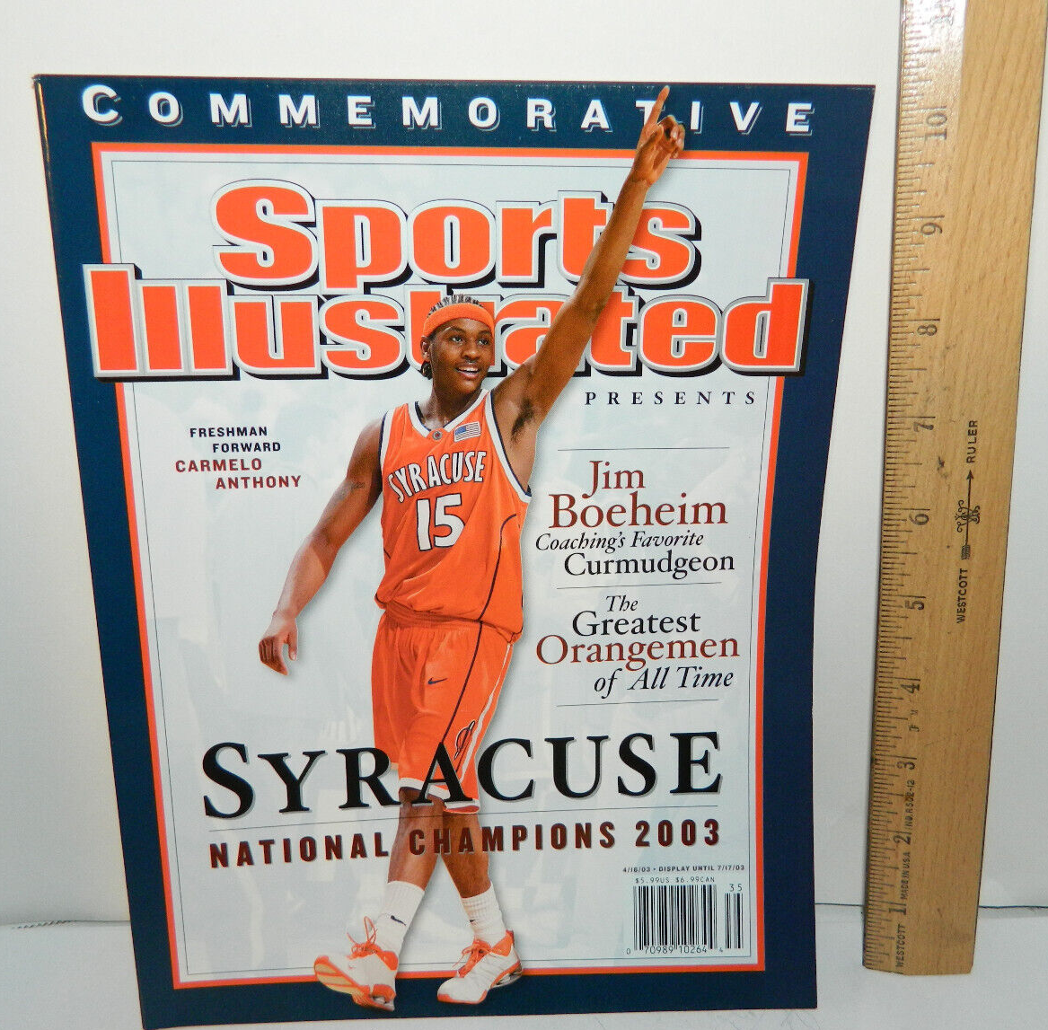 2003 SYRACUSE Basketball SU CARMELO ANTHONY SPORTS Magazine national Champions