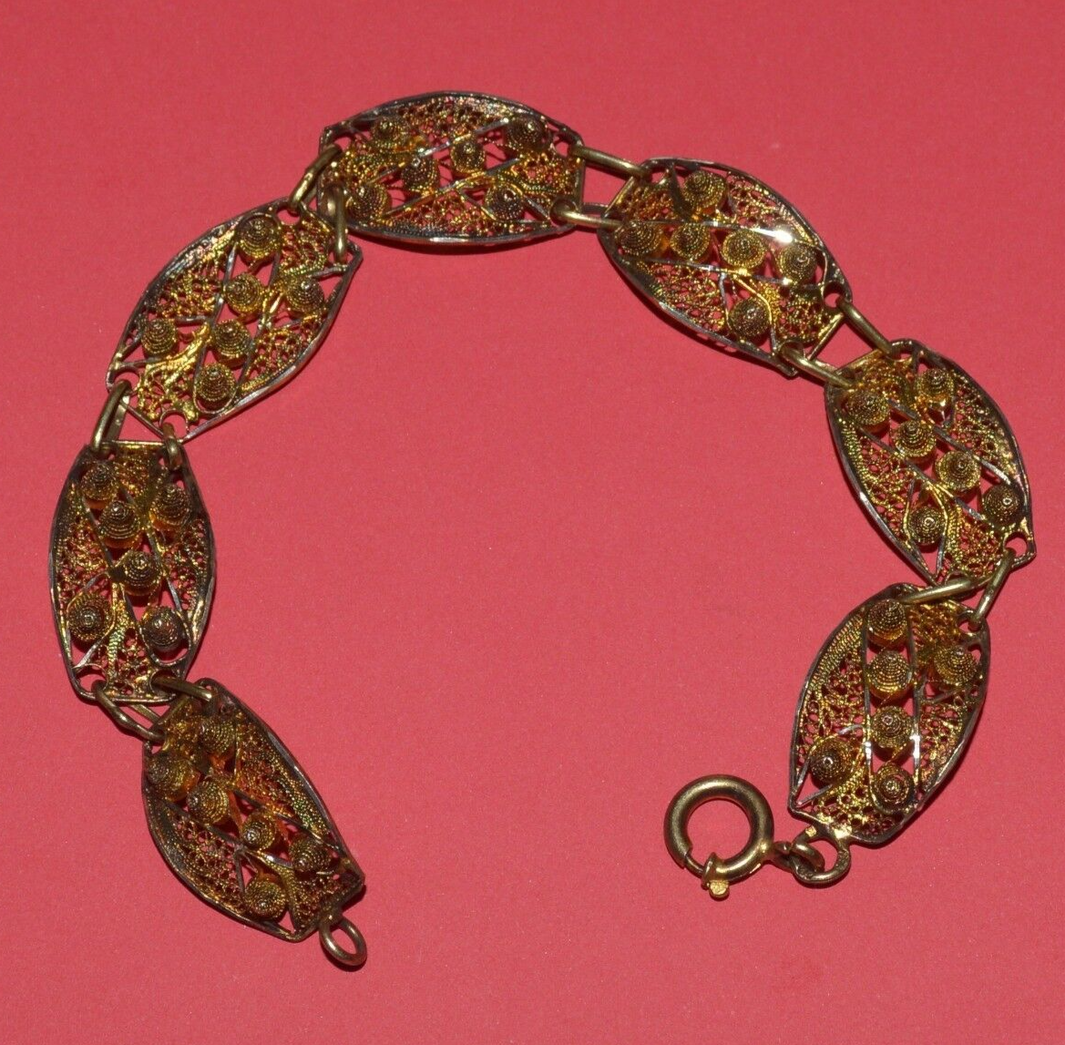ANTIQUE 835 SILVER FILIGREE BRACELET MADE IN EUROPE