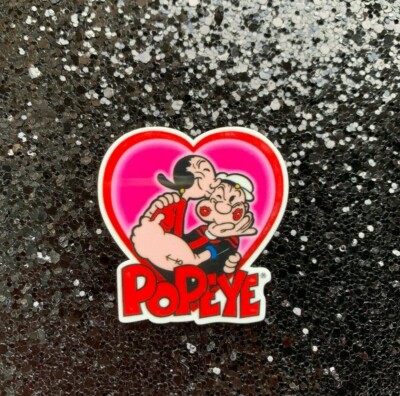 5pc. Popeye and Olive Oil, Planar Resin Flatback, Cabochon, Bow Center, Flat Bac