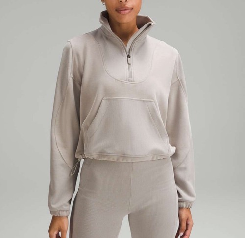 Lululemon Softstreme ハーフジップ パーカー ホワイト 4 Softstreme クロップハーフジップ | パーカー＆トレーナー