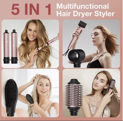 Brightup Air Style 3030 Air Professional 5 in 1 Hair Dryer Brush 1200W Brand New