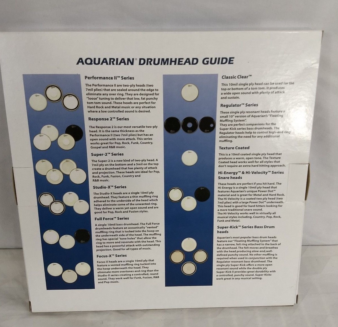 AQUARIAN DRUMHEAD NEW FOR8 FULL FORCE SERIES 8