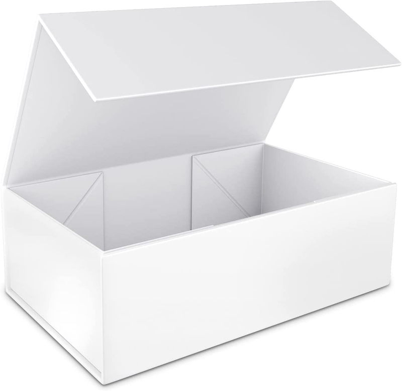 RYDDOY White Gift Box, 12X6X4'' Gift Boxes for Presents with Lids Magnetic Closu