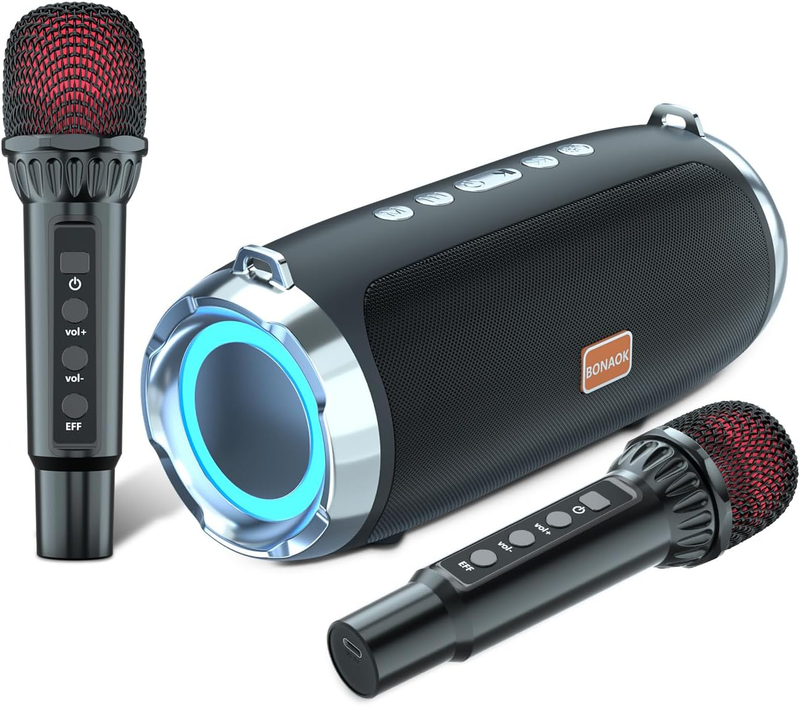 Karaoke Machine for Adult Kids, Portable Bluetooth Speaker w