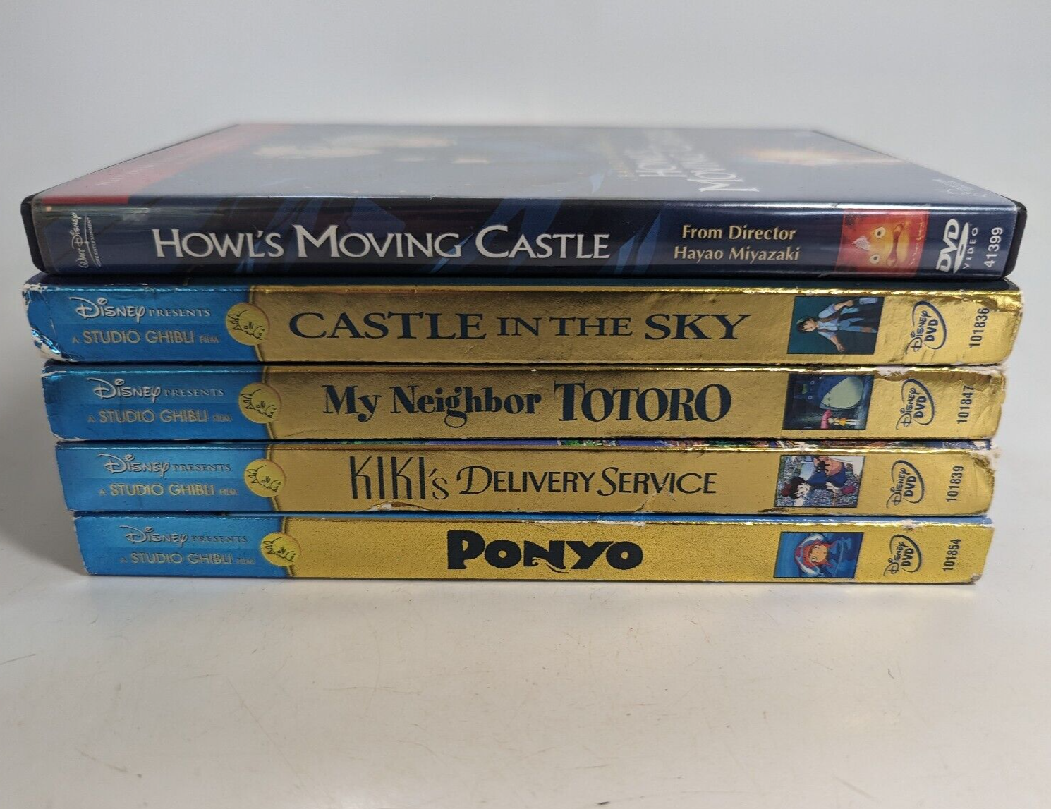Disney Studio Ghibli DVD Lot Of 5, KIKI, TOTORO, PONYO, CASTLE IN THE SKY, HOWL Disney Studio Ghibli DVD Lot Of 5, KIKI, TOTORO, PONYO, CASTLE IN THE SKY, HOWL