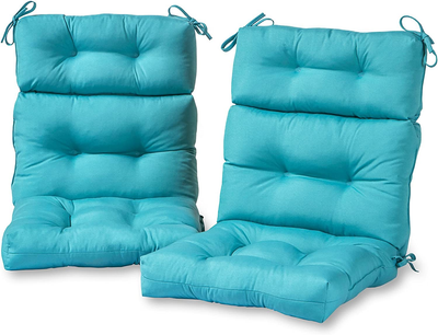 Greendale Home Fashions Solid Outdoor High Back Chair Cushion Set