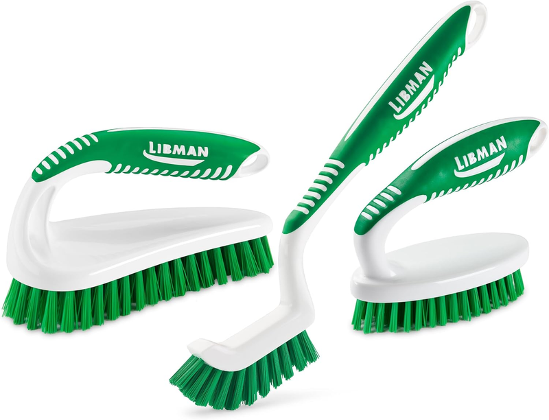 Scrub Brush Kit – Three Different Durable Brushes for Grout, Tile, Bathroom, Kit