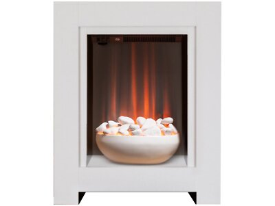 Adam Monet Fireplace Suite Pure White + Electric Fire, 23"