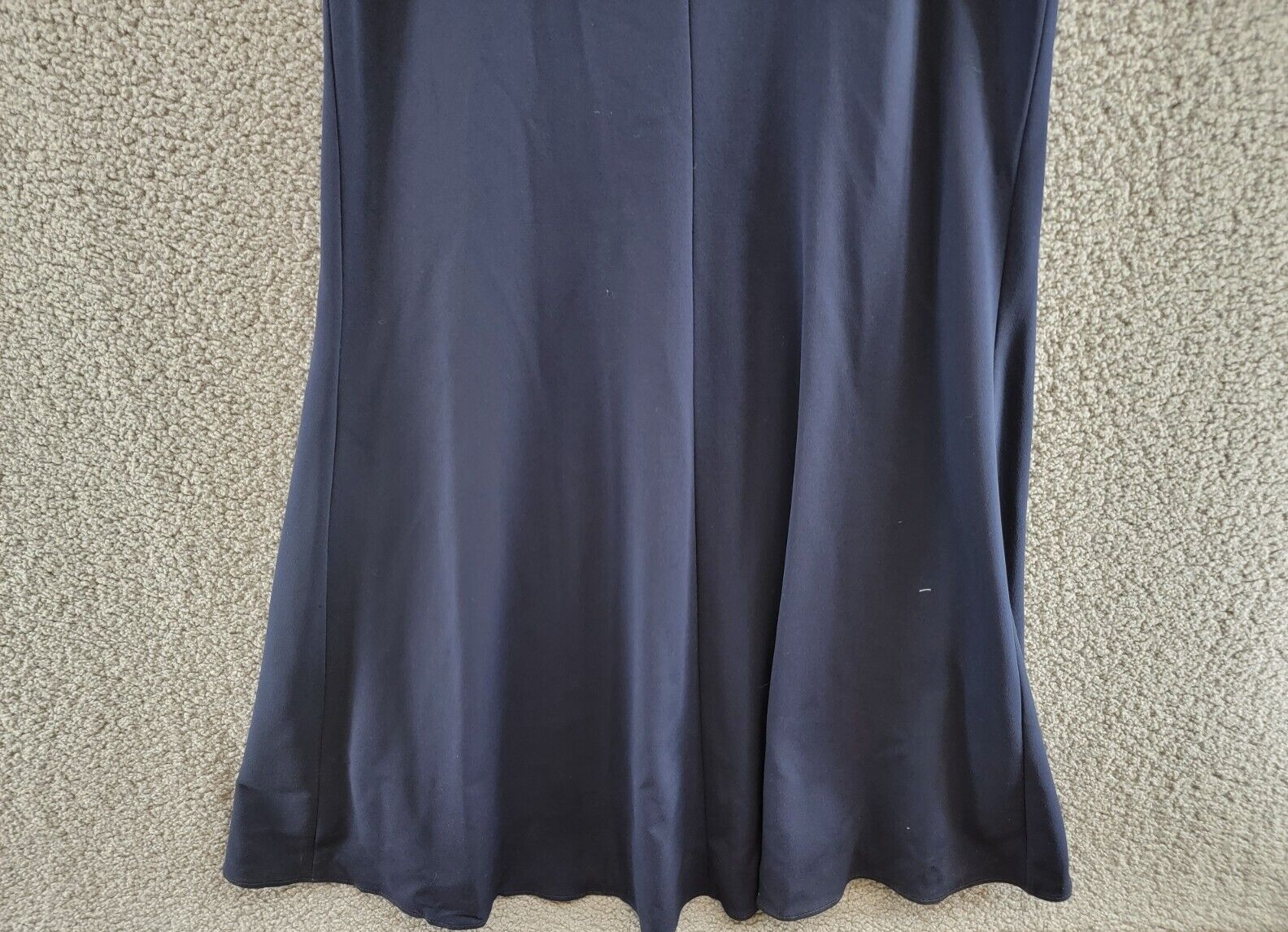AQUA Strapless Gown Women's 8 Navy Solid Sweetheart Neck Slit Back Zip Closure - Picture 11 of 15
