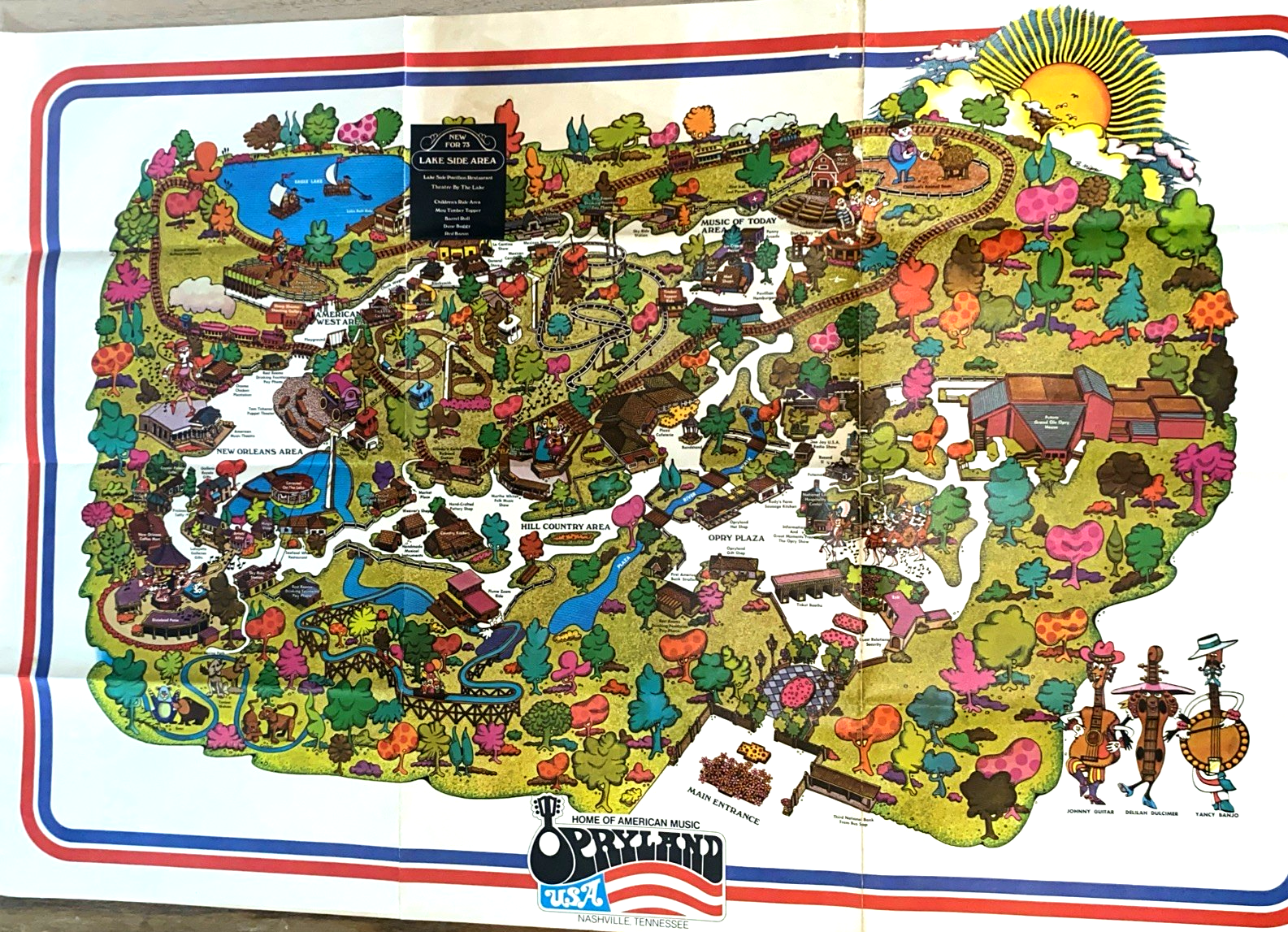 コレクション Opryland Souvenir Map 20th Anniversary Opryland USA Souvenir Map - Curtis Wright Maps