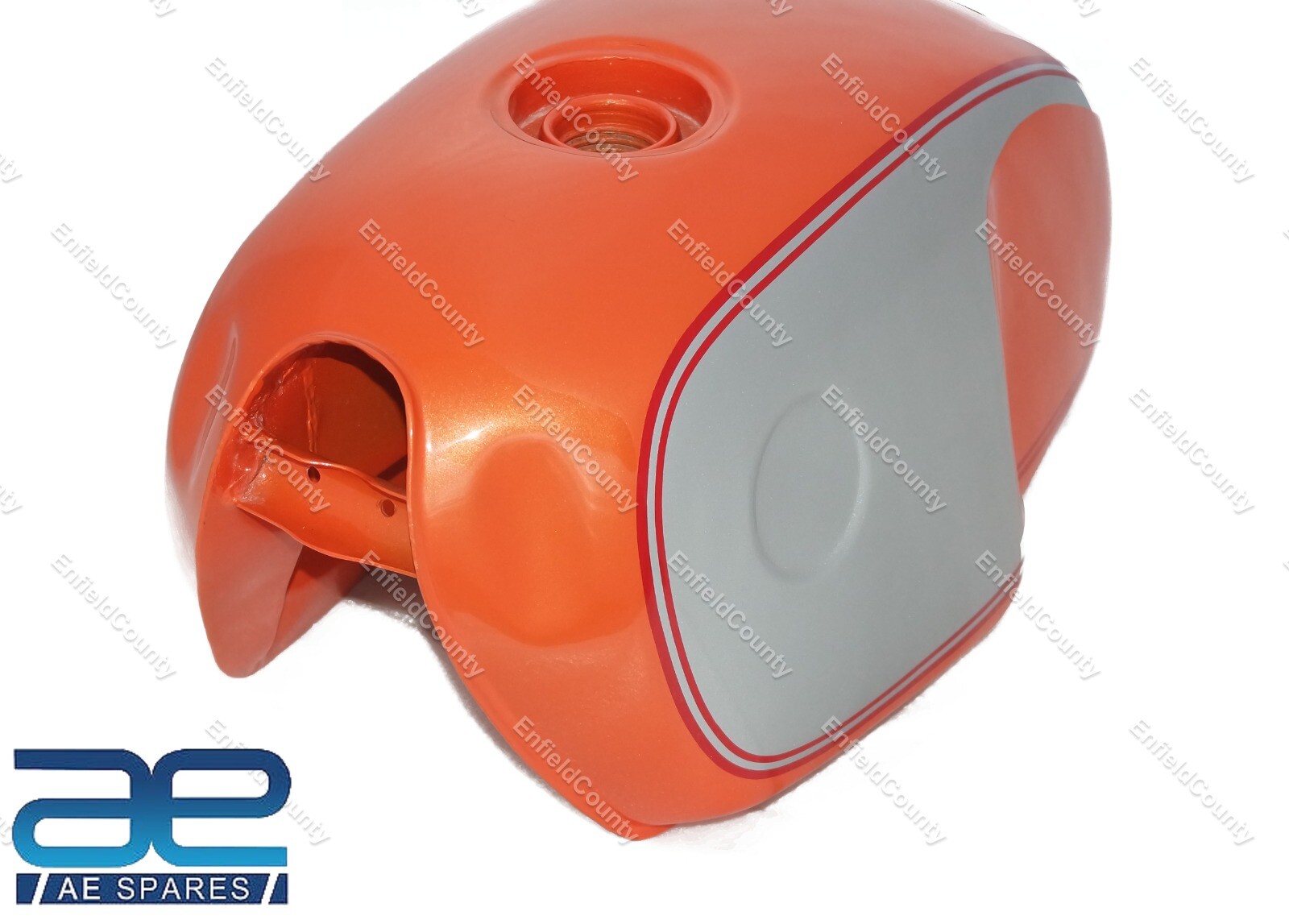 For BMW R100 Rt Rs R90 R80 R75 Orange & Silver Petrol Fuel Gas Tank Steel 