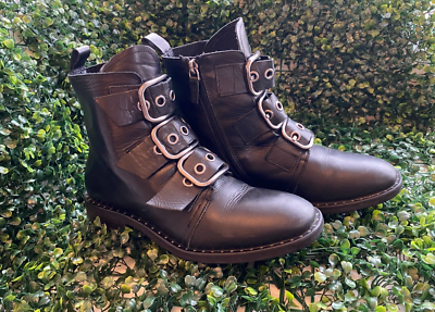 MIMMU black leather shoes boots size 39 eBay