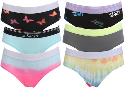 Ex-Store 6 Pack Viscose Jersey Knickers with Contrast Band