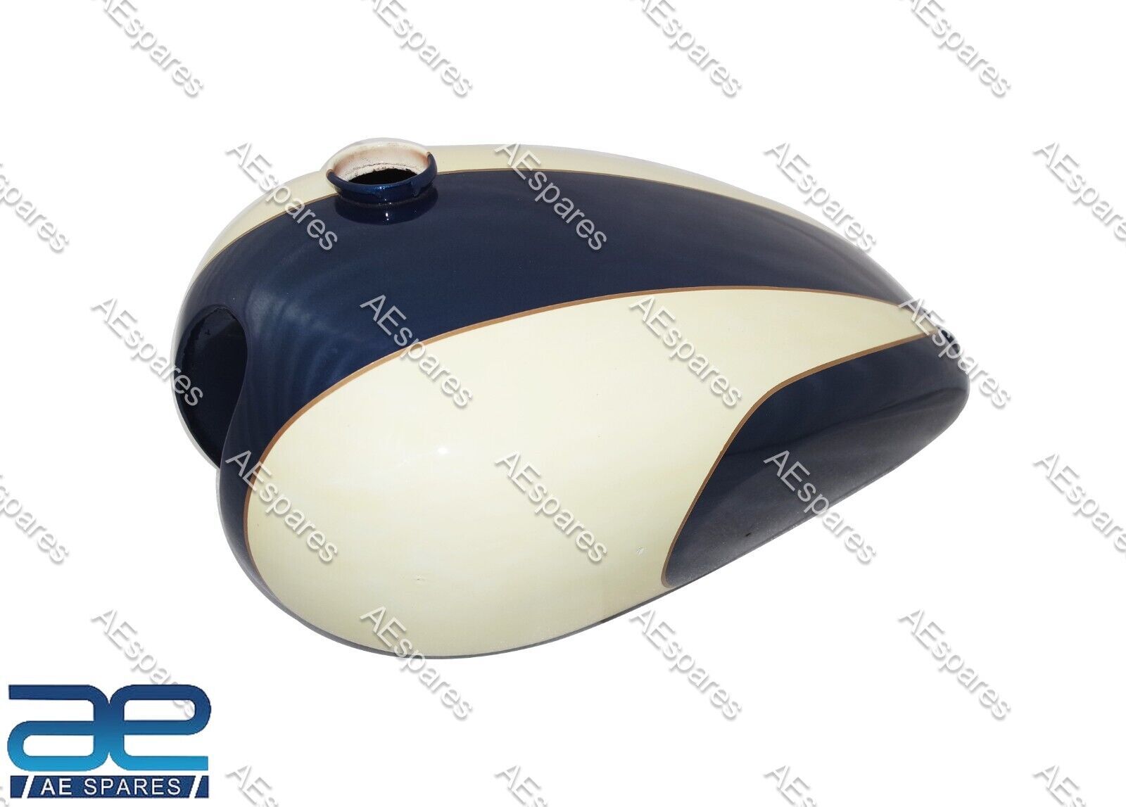 For Triumph T150 Motorbikes Cream & Blue Petrol Fuel Gas Tank Steel 