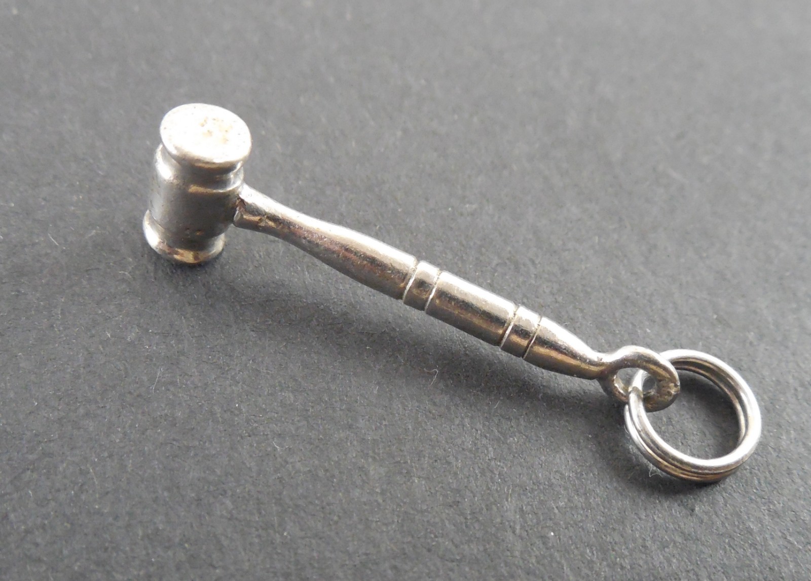 Vintage - Gavel - Auctioneer - Judge - 3D Sterling Silver Charm - #1444L