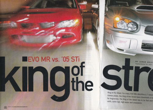 2 LOT Mitsubishi EVO & Subaru STI, Detailed USA Car Magazine Comparison Articles